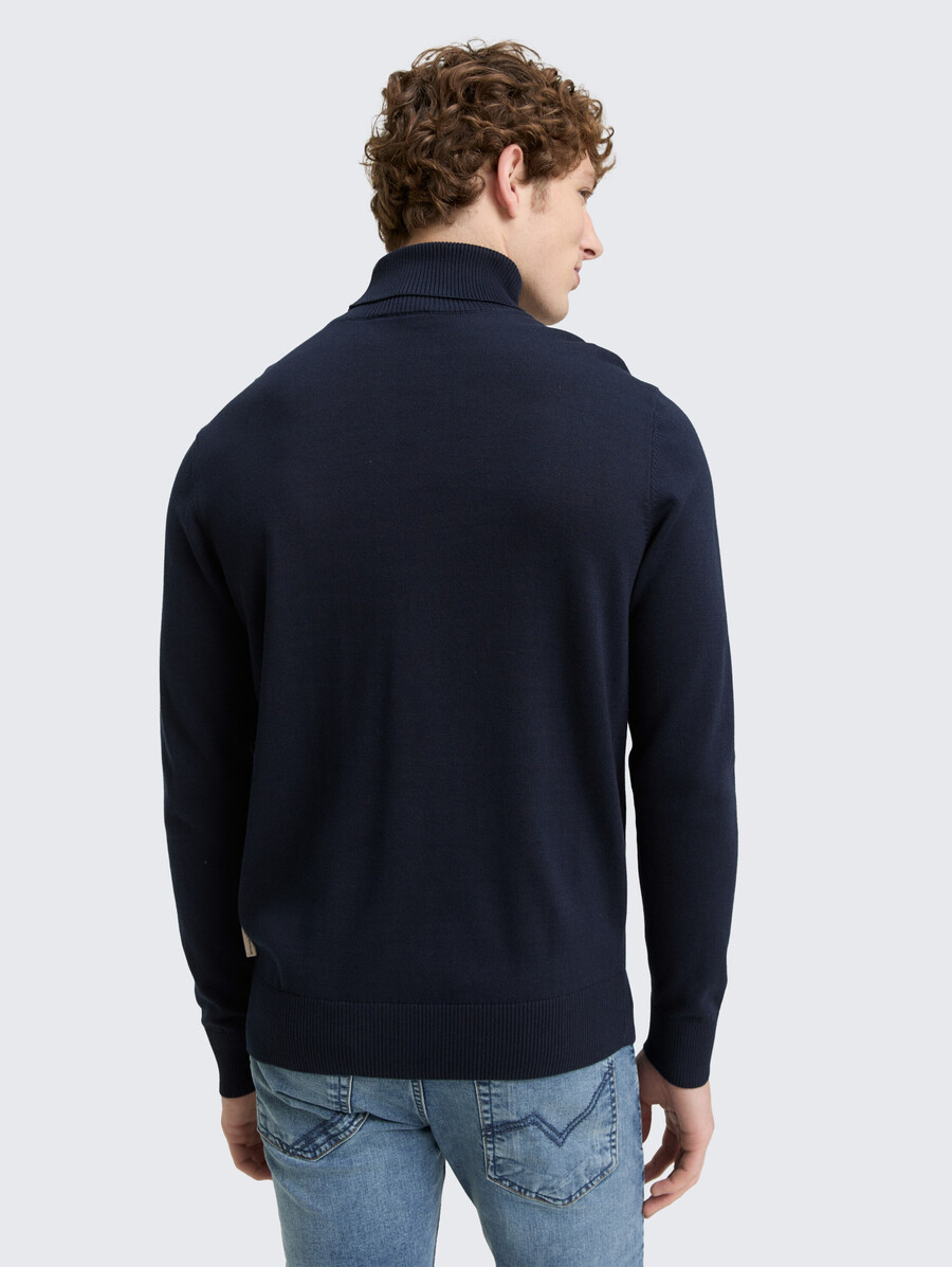 maglione a collo alto in cotone