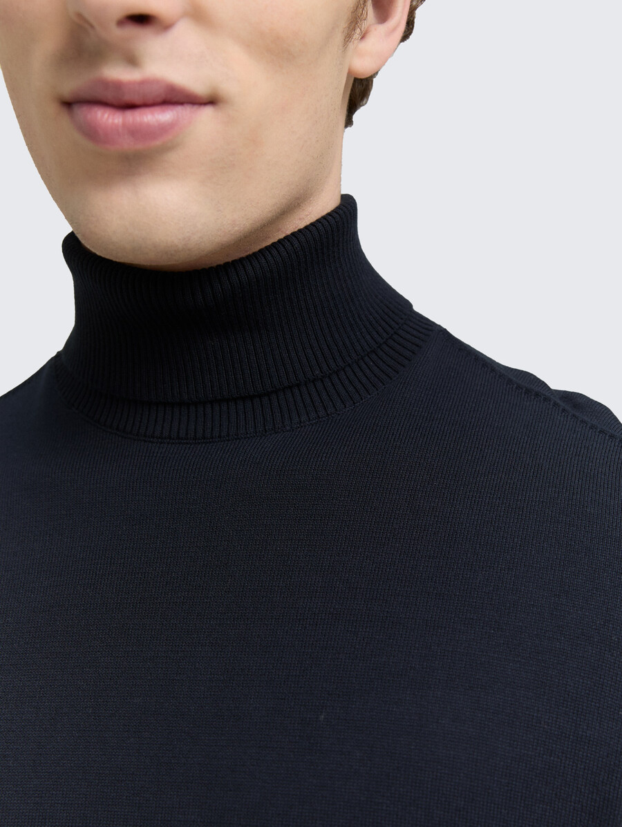 maglione a collo alto in cotone