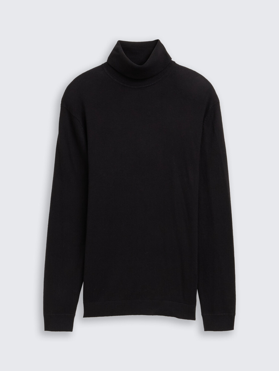maglione a collo alto in misto cashmere