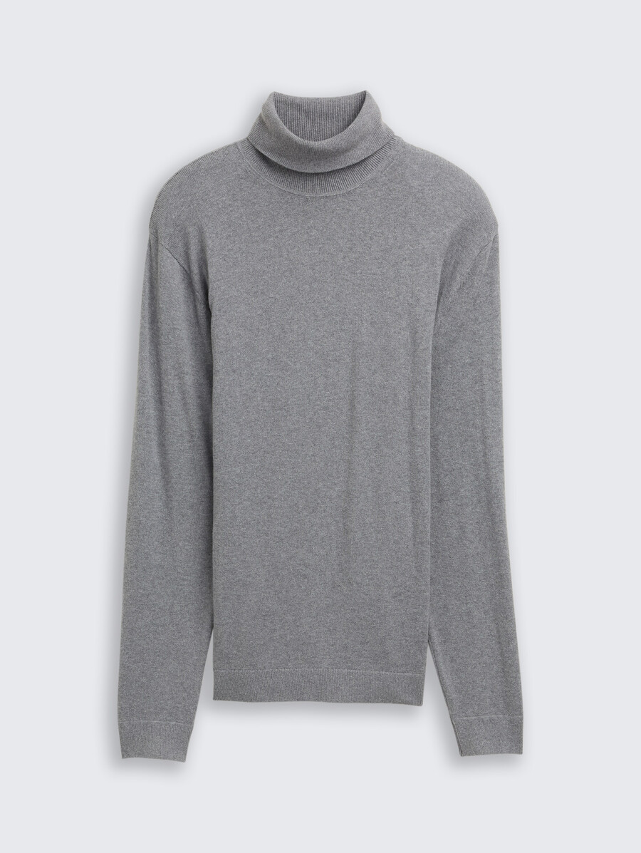 maglione a collo alto in misto cashmere