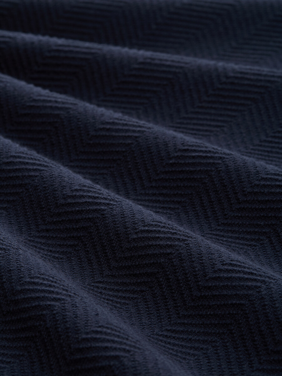 maglione troyer in maglia con trama a spina di pesce