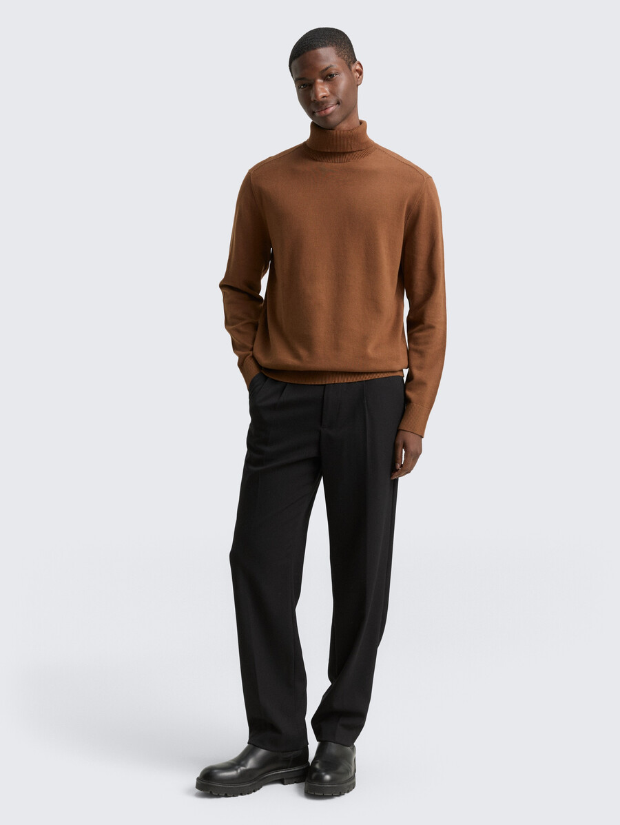 maglione a collo alto in cotone