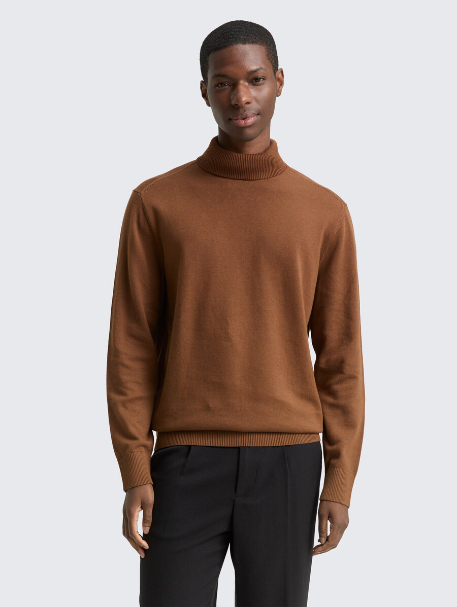 maglione a collo alto in cotone