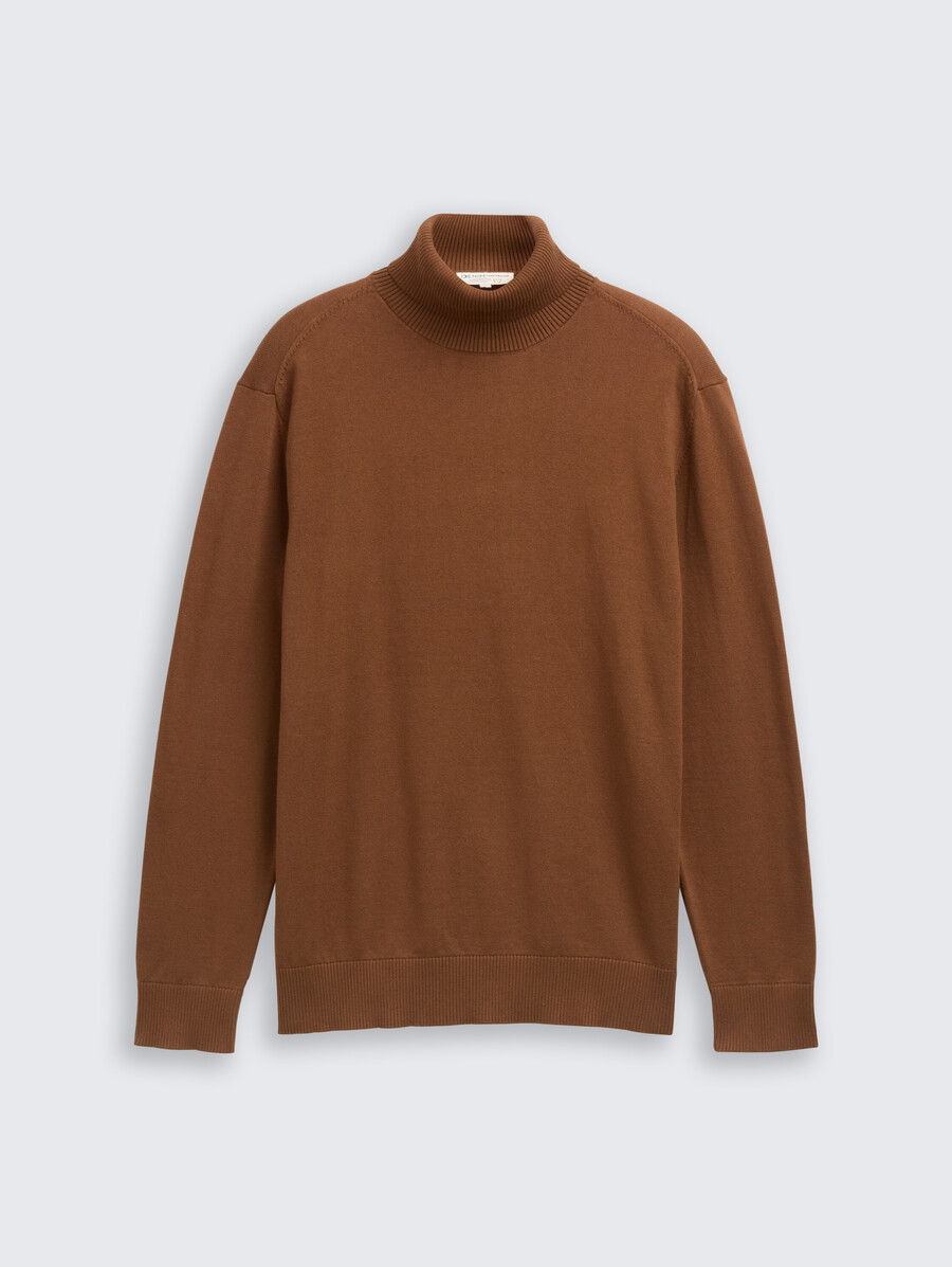 maglione a collo alto in cotone