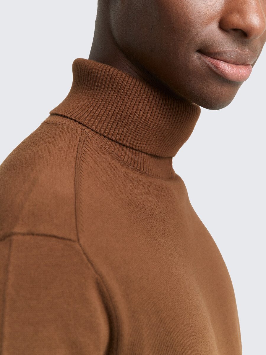 maglione a collo alto in cotone