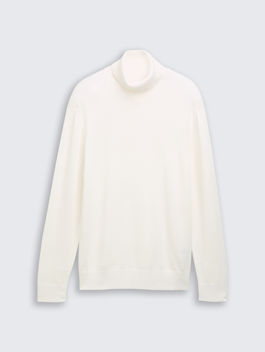 maglione a collo alto in cotone