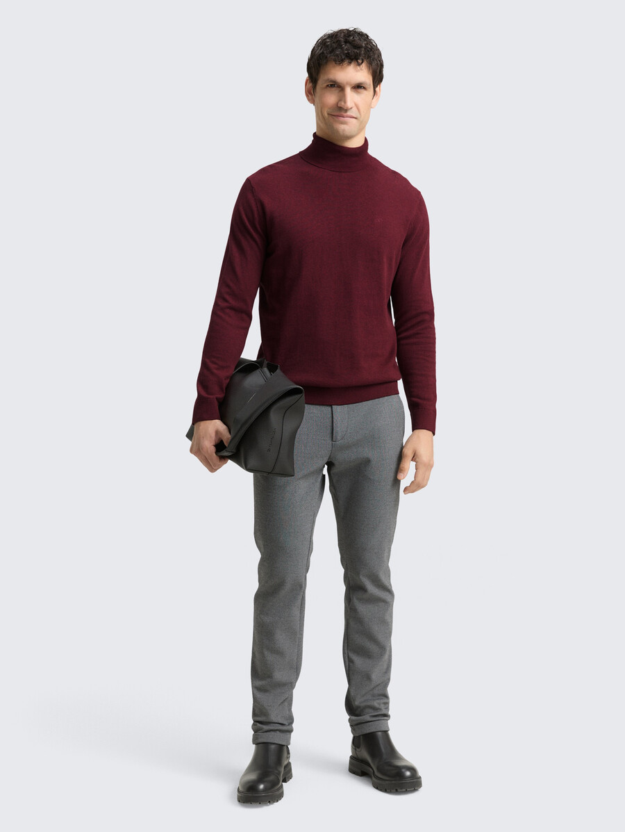 maglione a collo alto in cotone