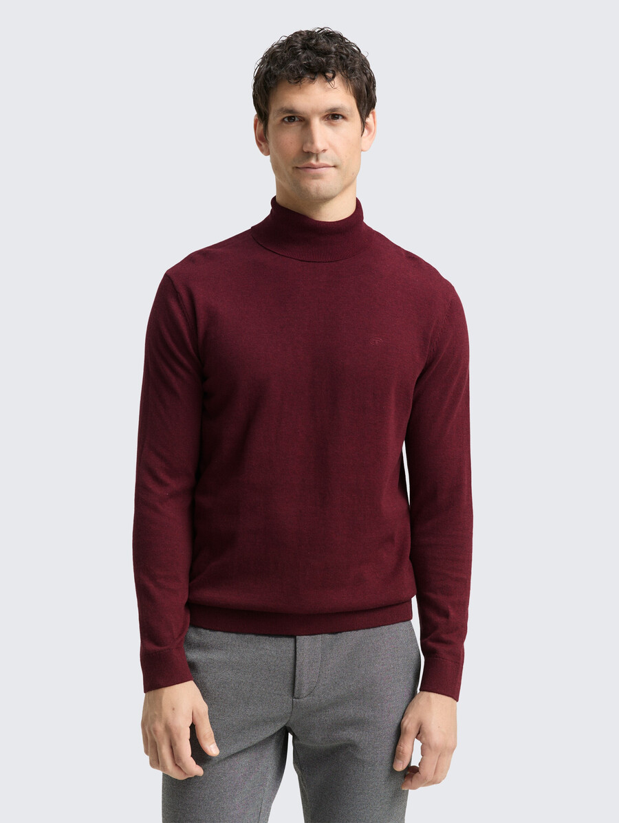 maglione a collo alto in cotone