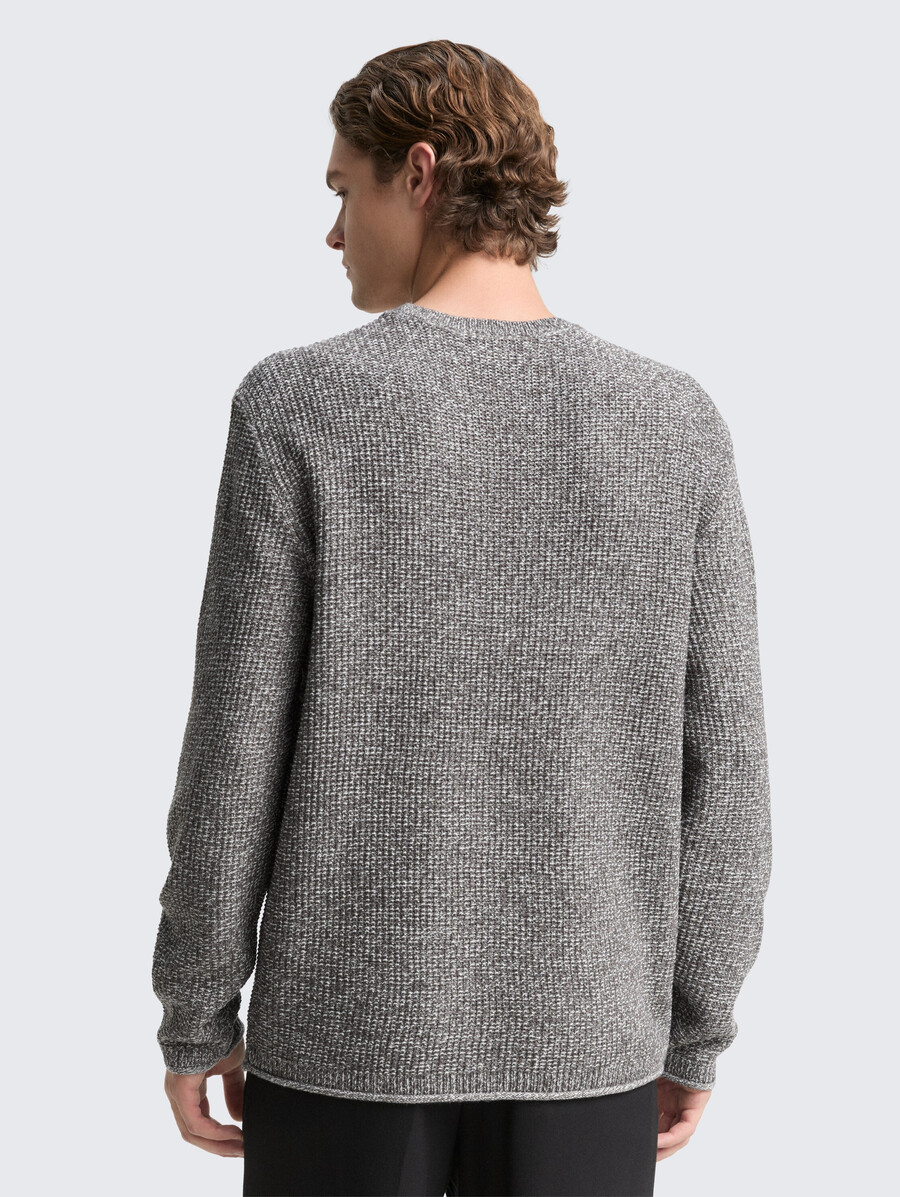 maglione lavorato a maglia in look mélange