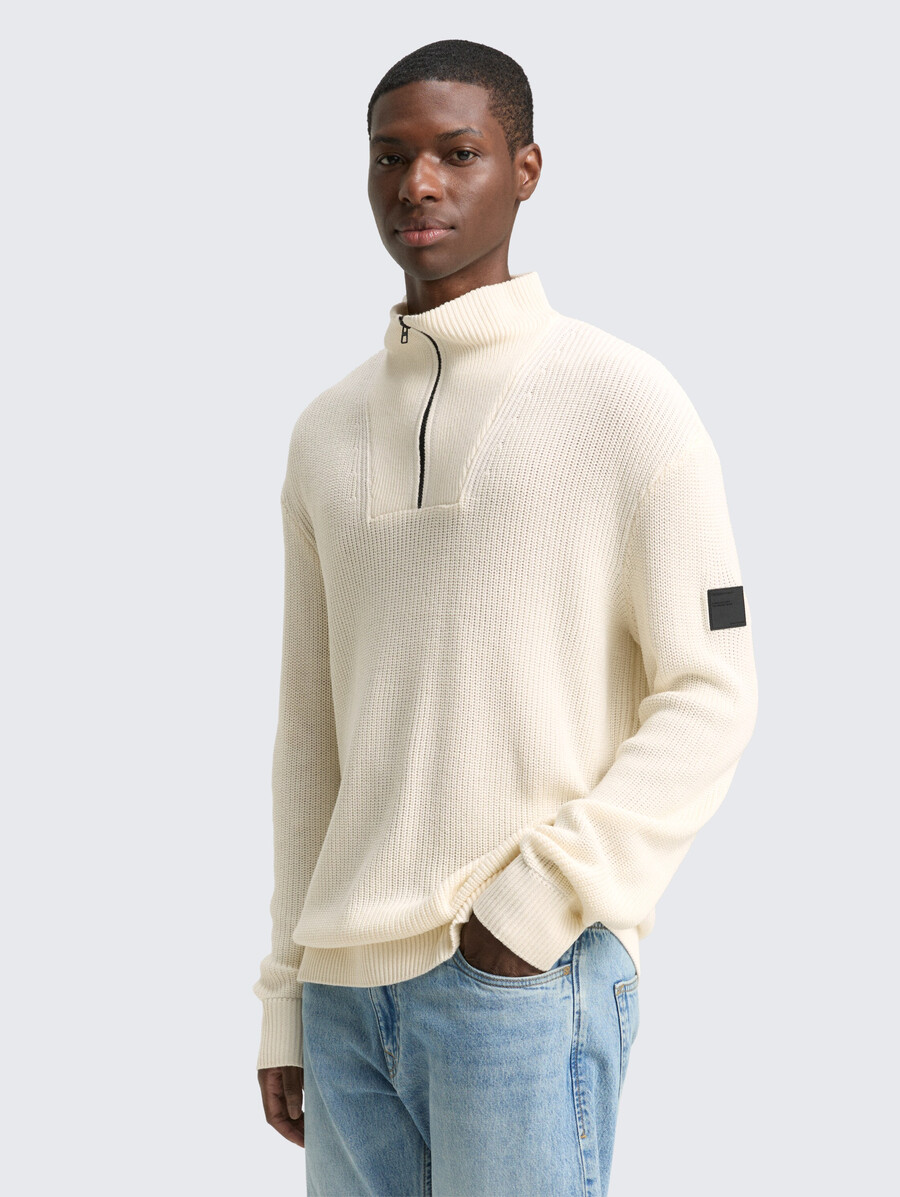 maglione lavorato a maglia troyer dalla vestibilità comoda