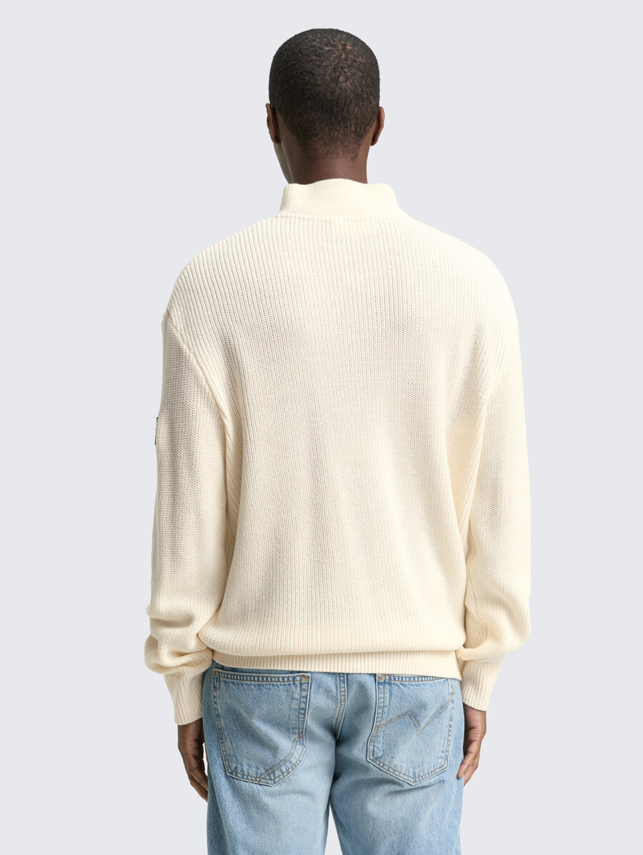 maglione lavorato a maglia troyer dalla vestibilità comoda