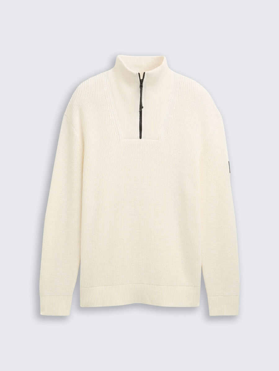 maglione lavorato a maglia troyer dalla vestibilità comoda