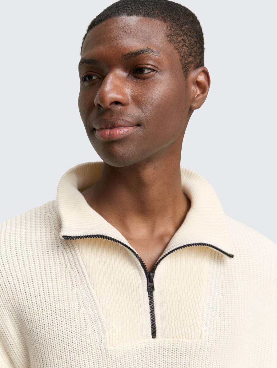 maglione lavorato a maglia troyer dalla vestibilità comoda
