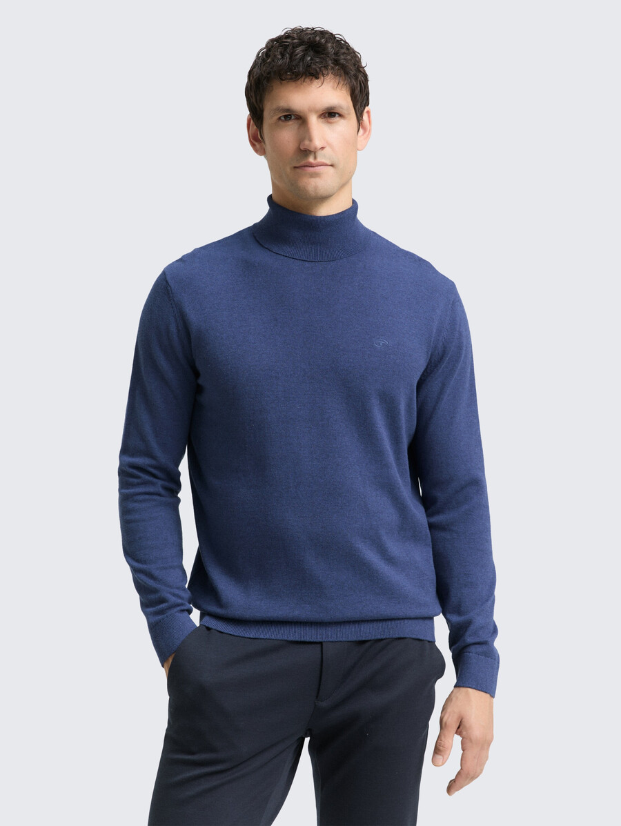 maglione a collo alto in cotone