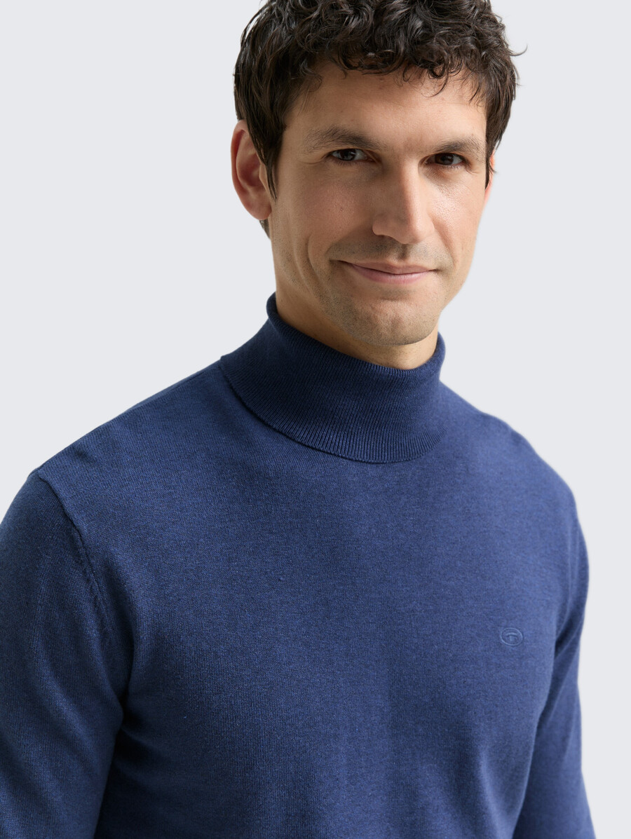 maglione a collo alto in cotone