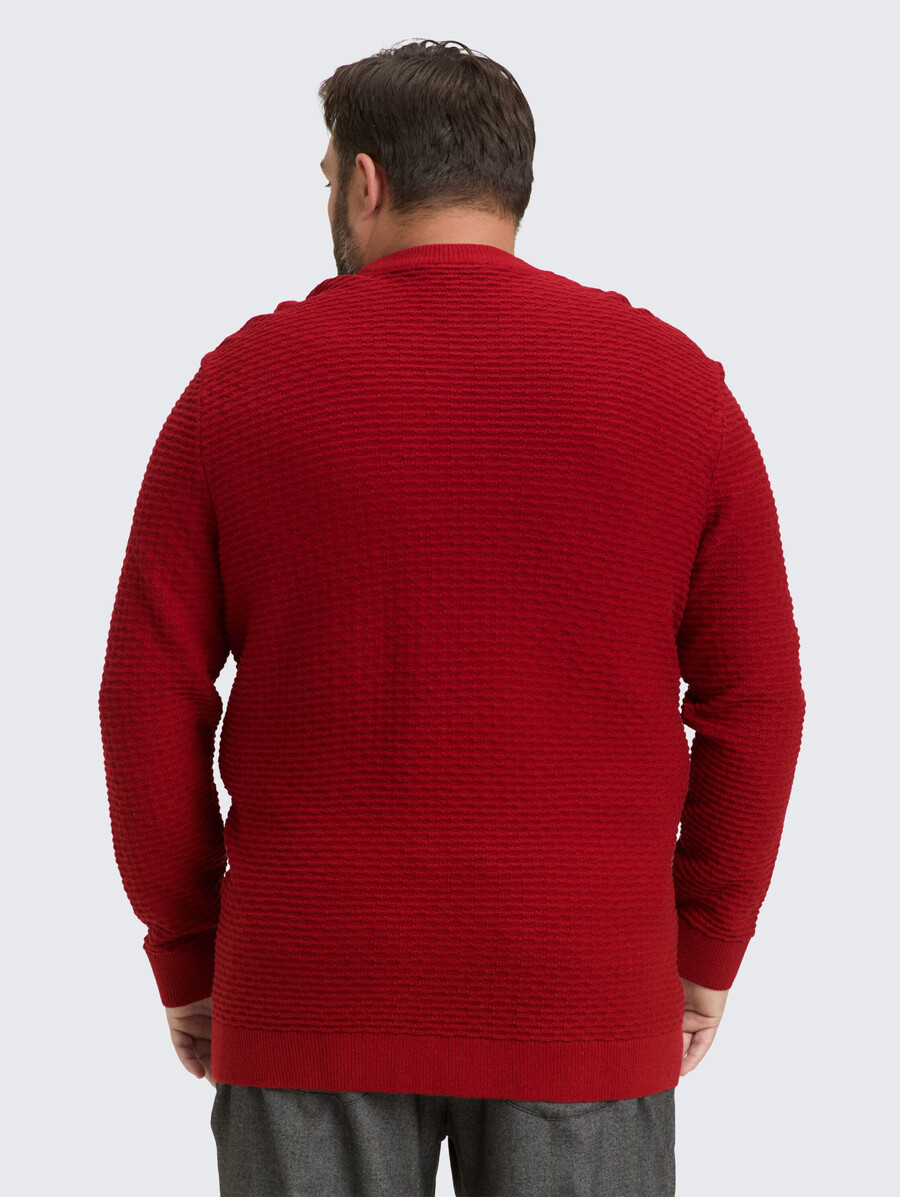 taglie forti - maglione lavorato a maglia con scollo tondo