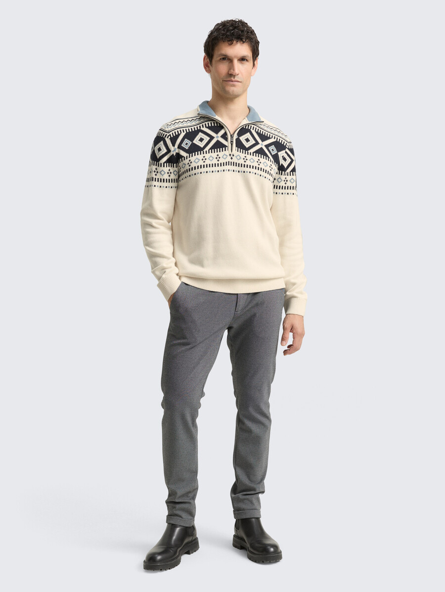 maglione lavorato a maglia fair isle troyer