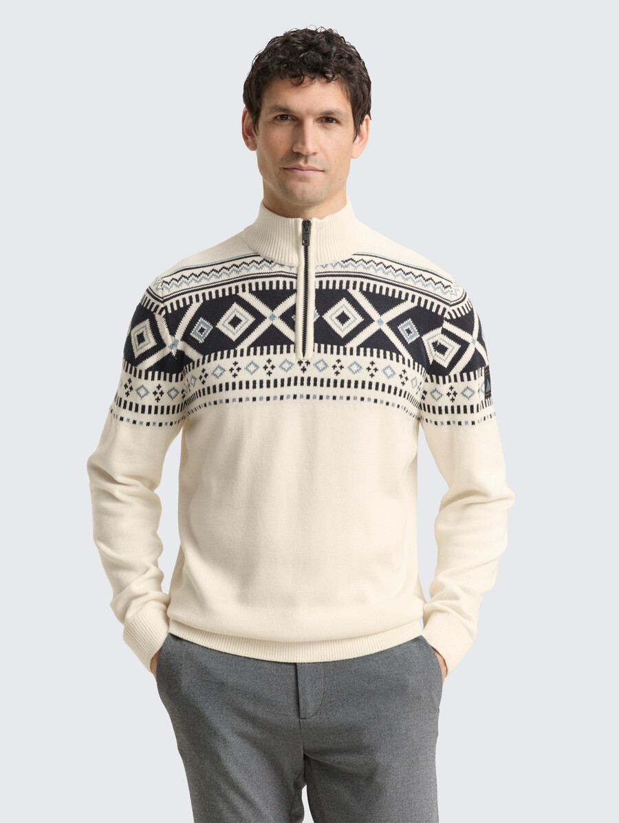 maglione lavorato a maglia fair isle troyer