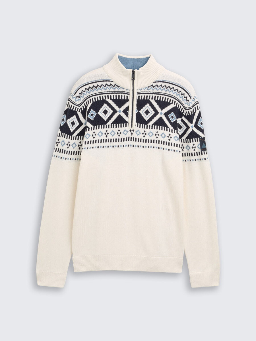 maglione lavorato a maglia fair isle troyer