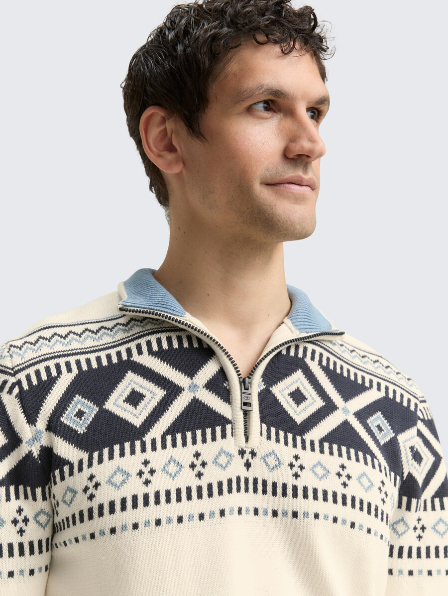 maglione lavorato a maglia fair isle troyer