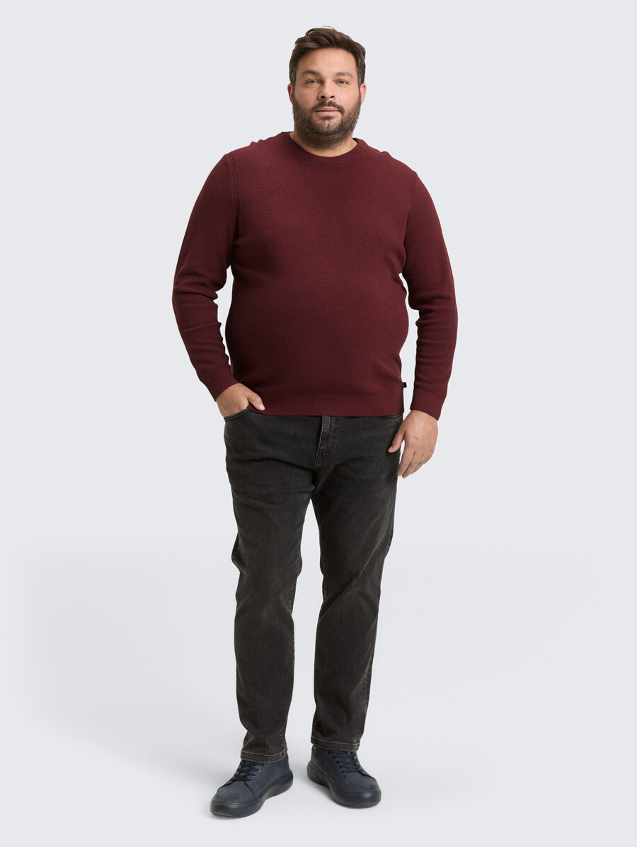 taglie forti - maglione in maglia di cotone