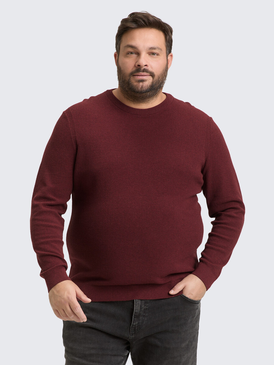 taglie forti - maglione in maglia di cotone