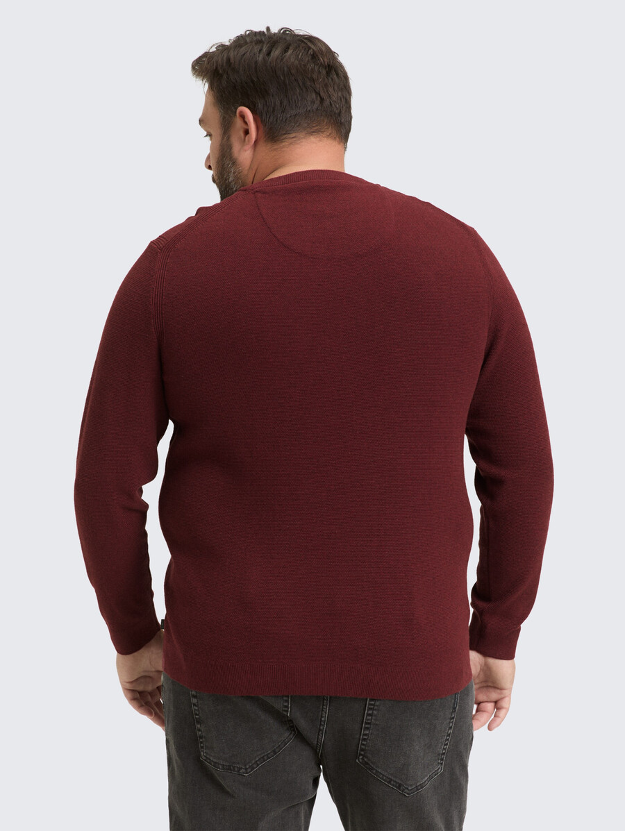 taglie forti - maglione in maglia di cotone
