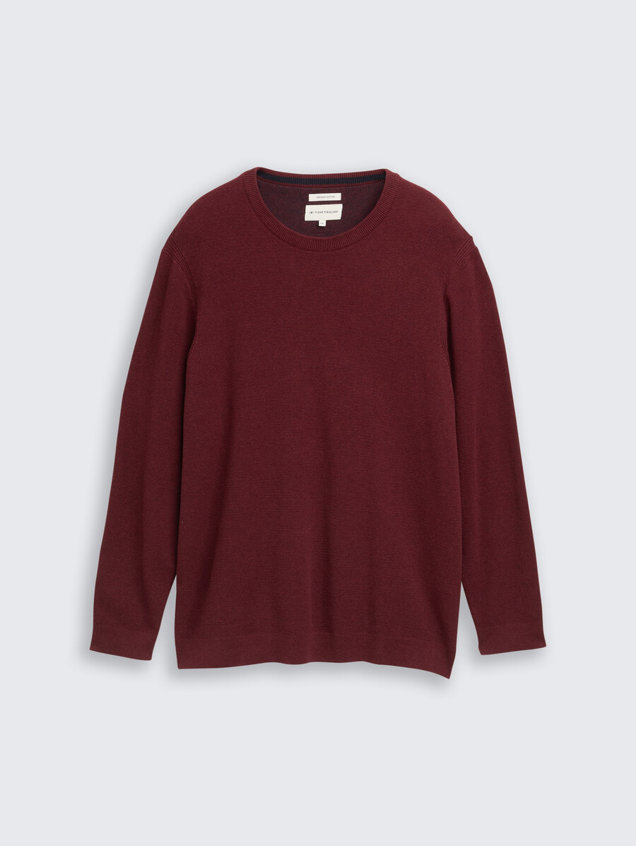 taglie forti - maglione in maglia di cotone