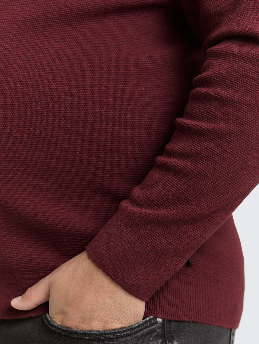 taglie forti - maglione in maglia di cotone