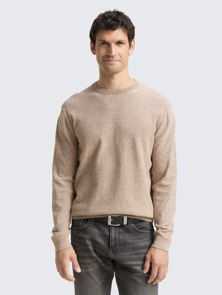 maglione lavorato a maglia in cotone biologico