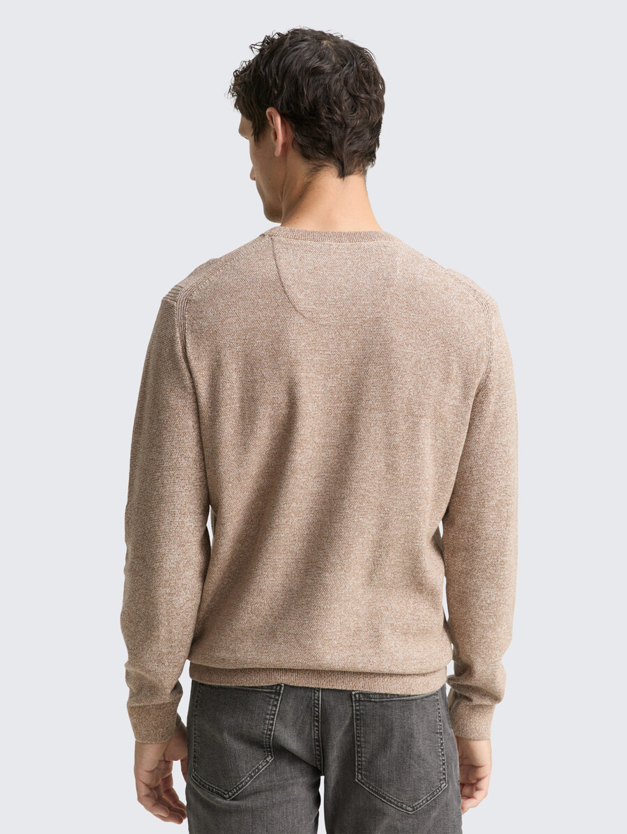 maglione lavorato a maglia in cotone biologico