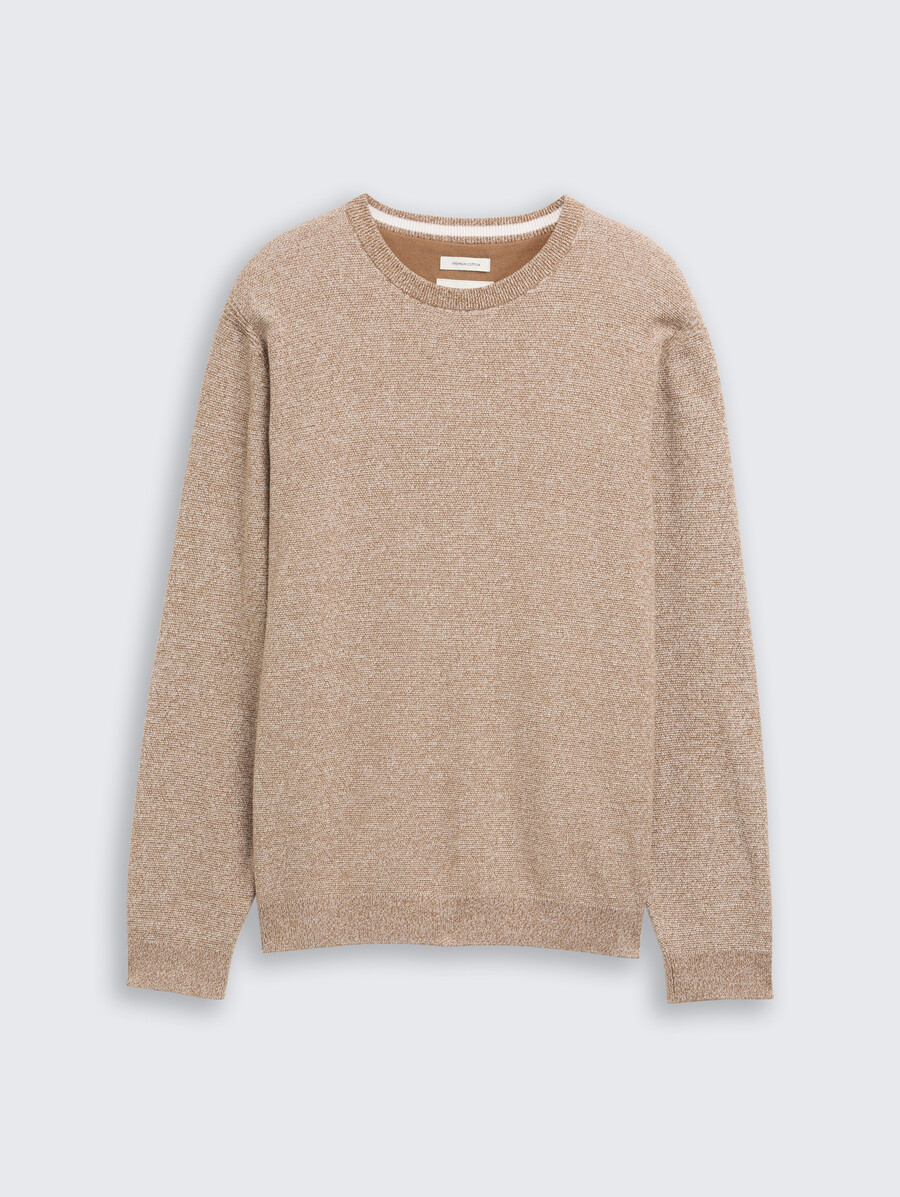maglione lavorato a maglia in cotone biologico