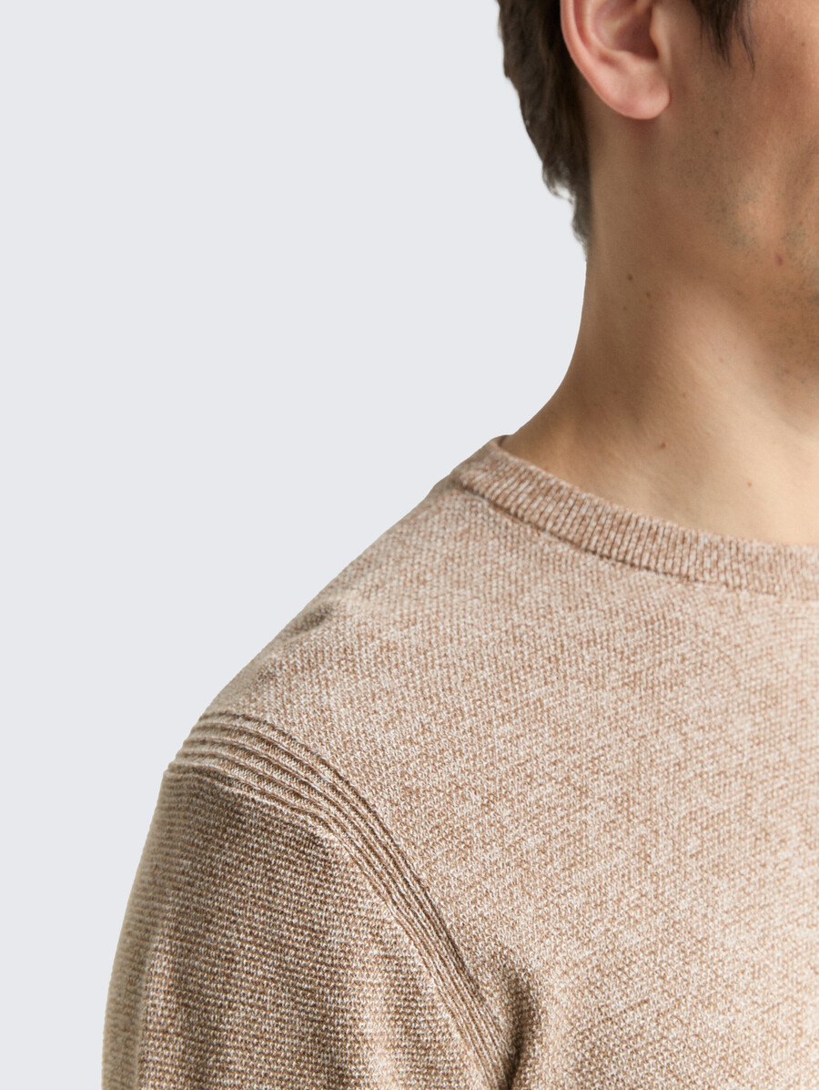 maglione lavorato a maglia in cotone biologico