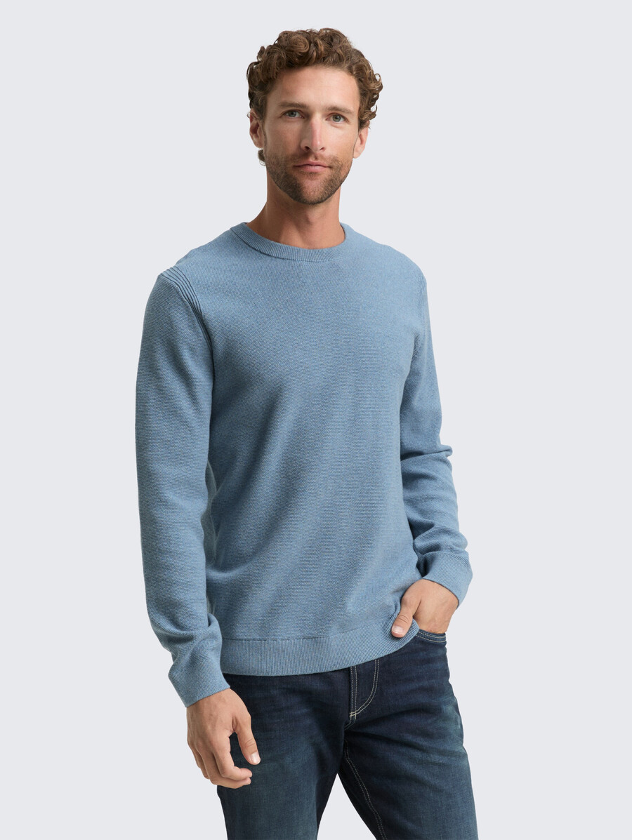 maglione lavorato a maglia in cotone biologico