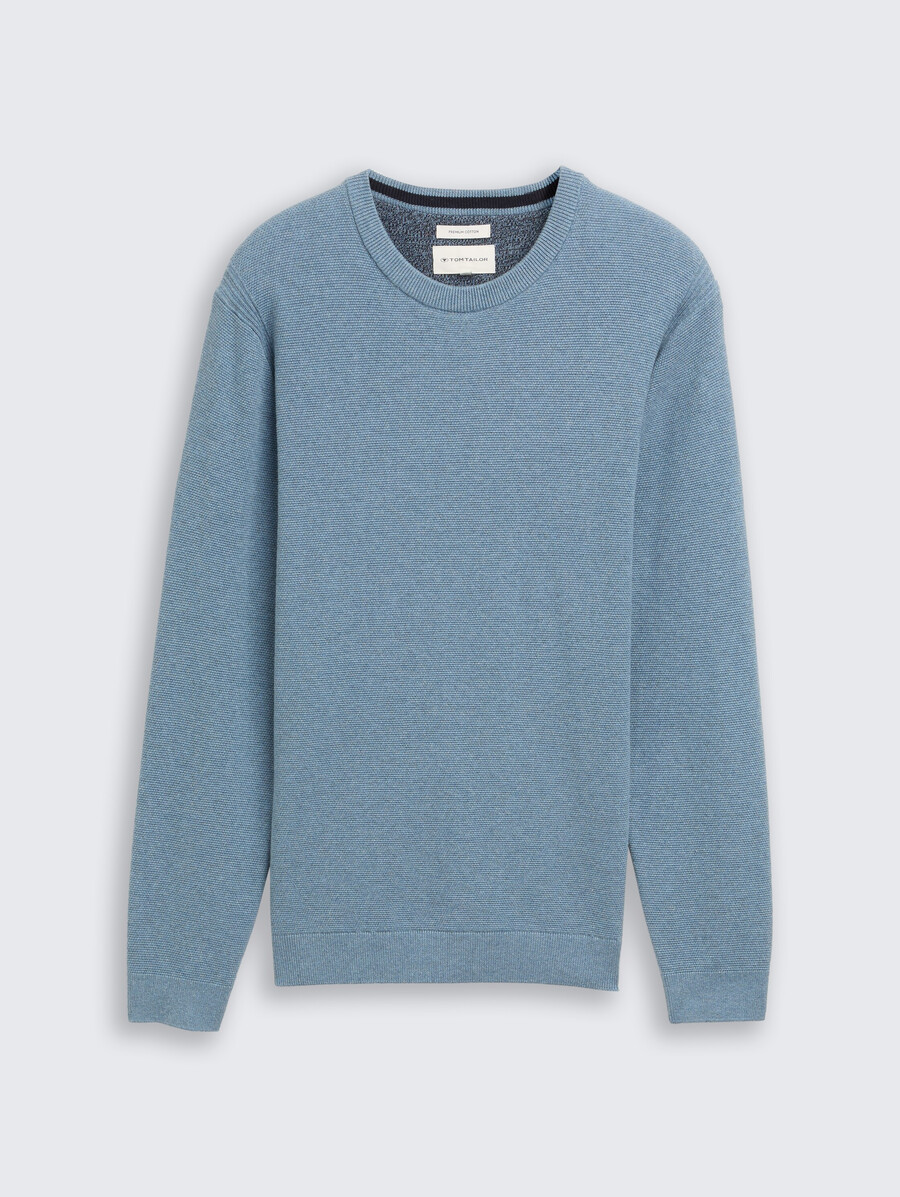 maglione lavorato a maglia in cotone biologico