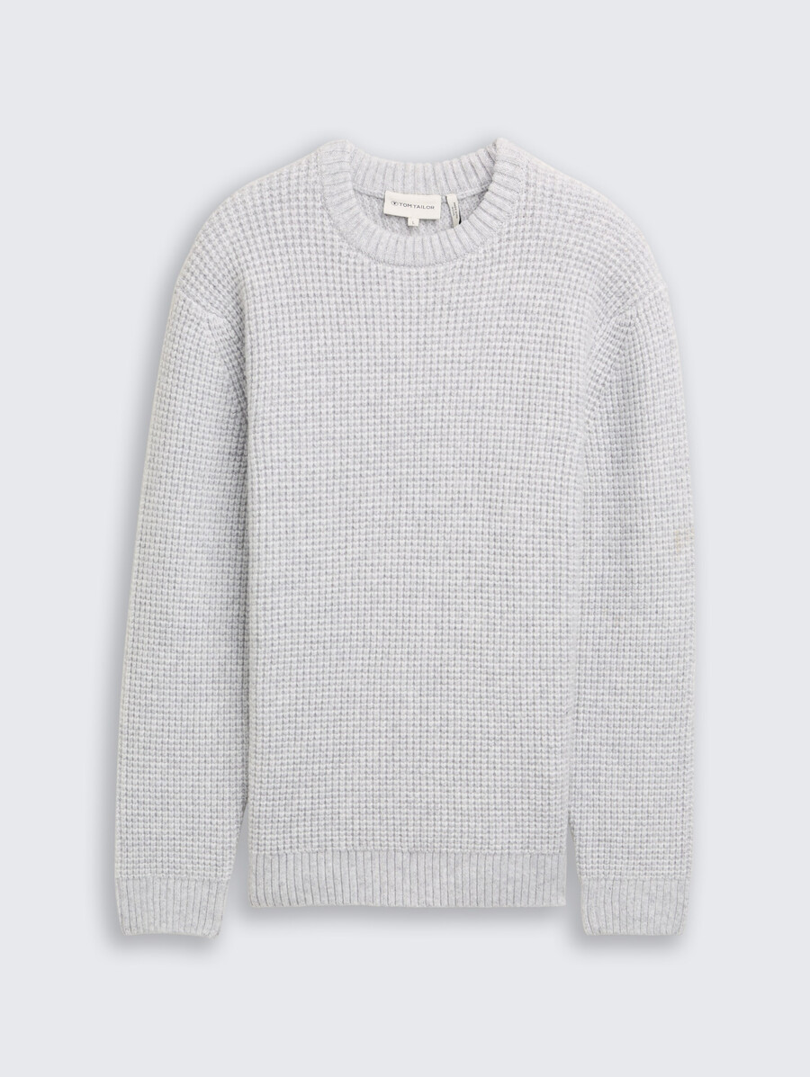 maglione lavorato a maglia con contenuto di lana