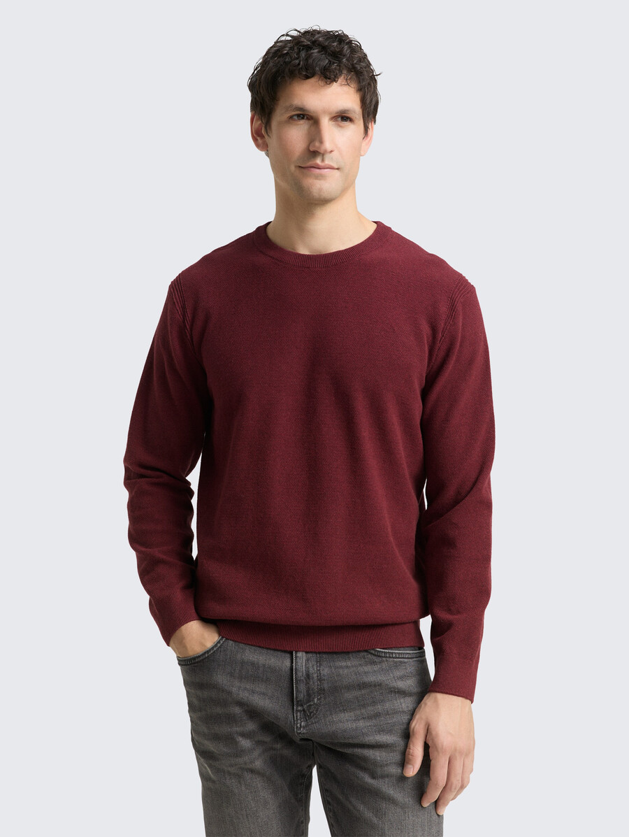 maglione lavorato a maglia in cotone biologico