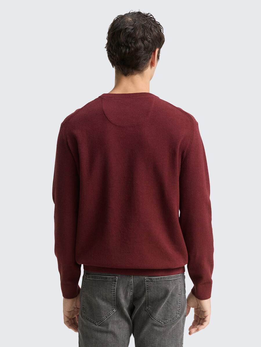 maglione lavorato a maglia in cotone biologico