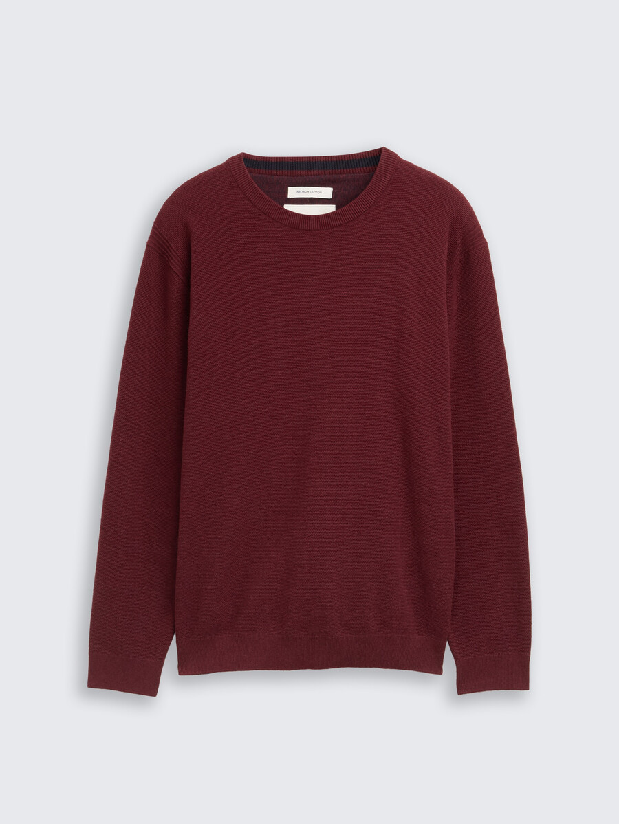 maglione lavorato a maglia in cotone biologico