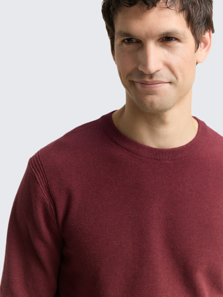 maglione lavorato a maglia in cotone biologico