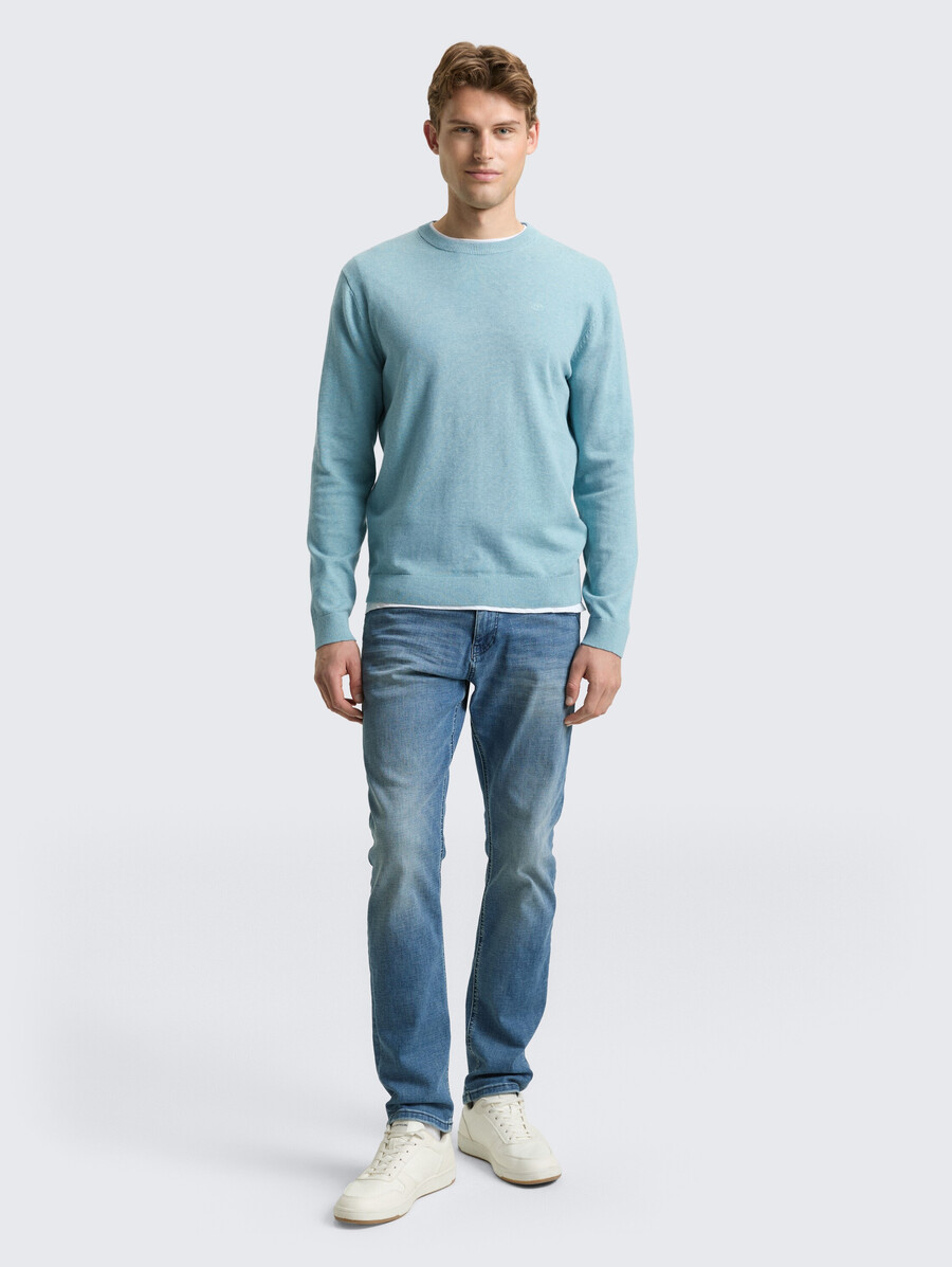 maglione base lavorato a maglia in cotone