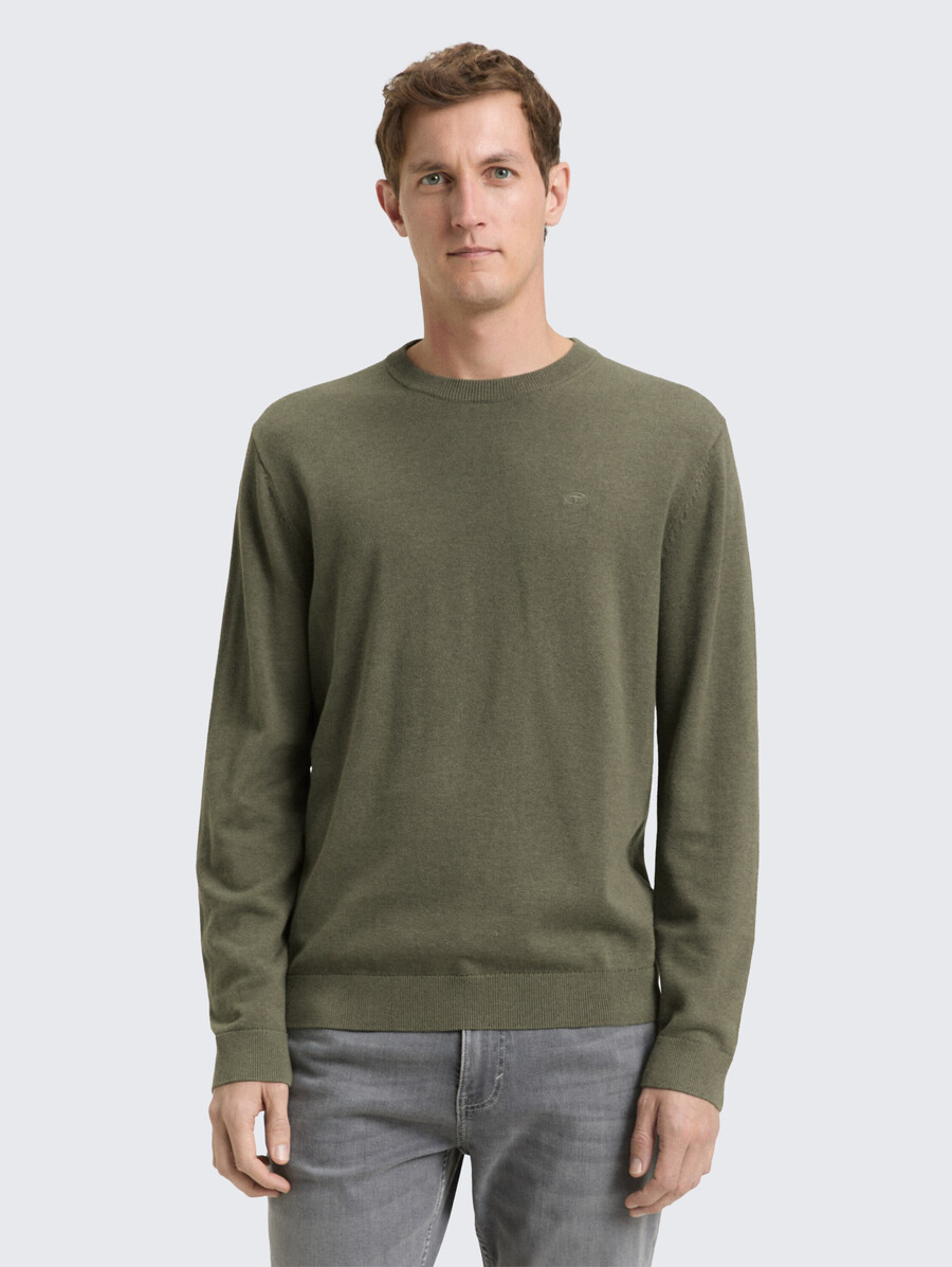 maglione base lavorato a maglia in cotone