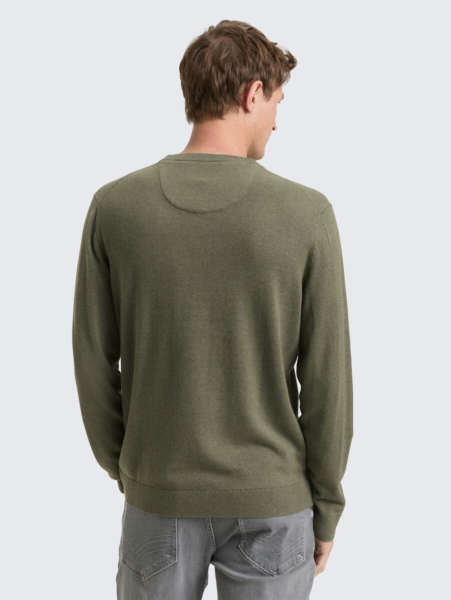 maglione base lavorato a maglia in cotone