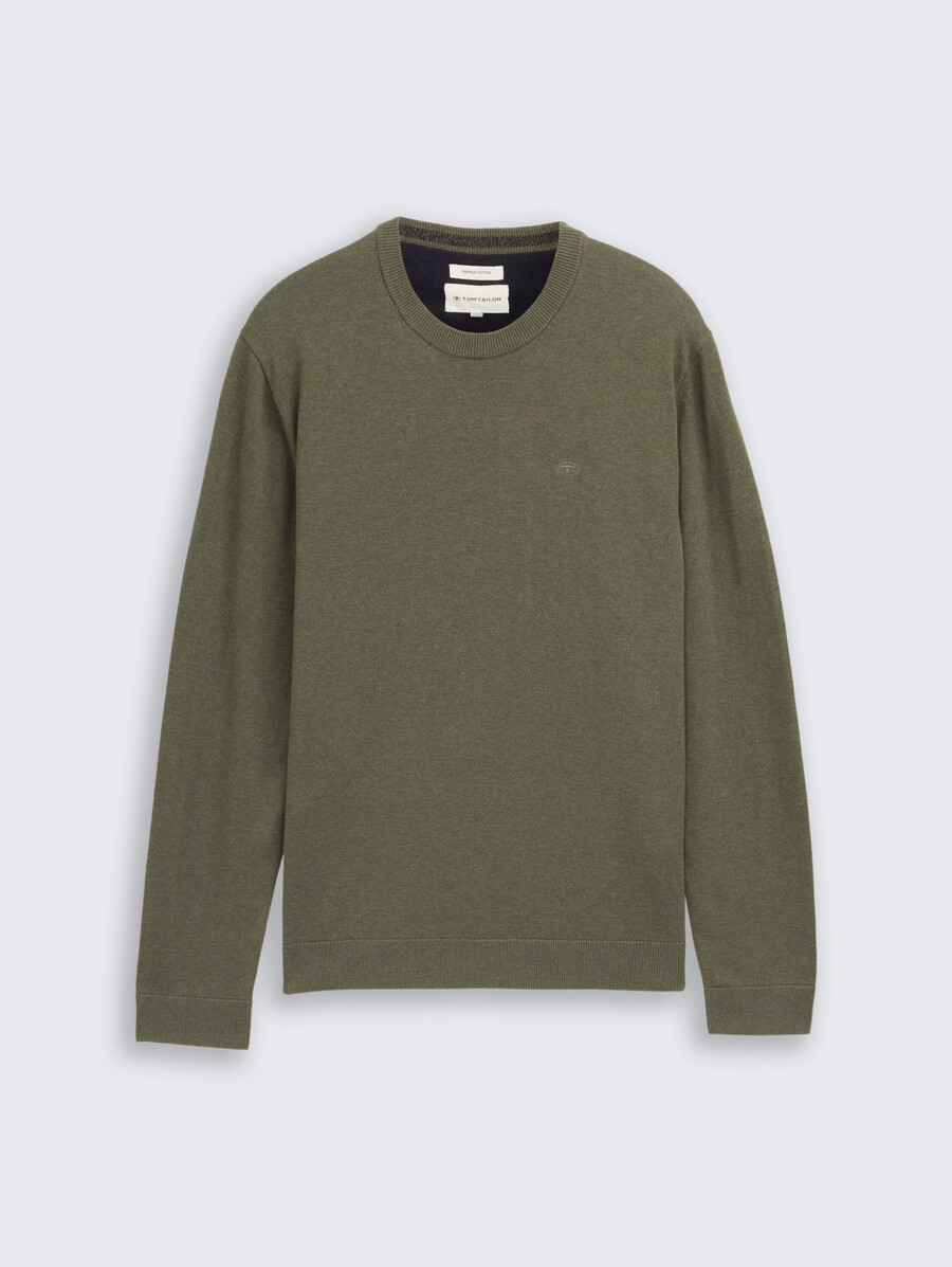 maglione base lavorato a maglia in cotone