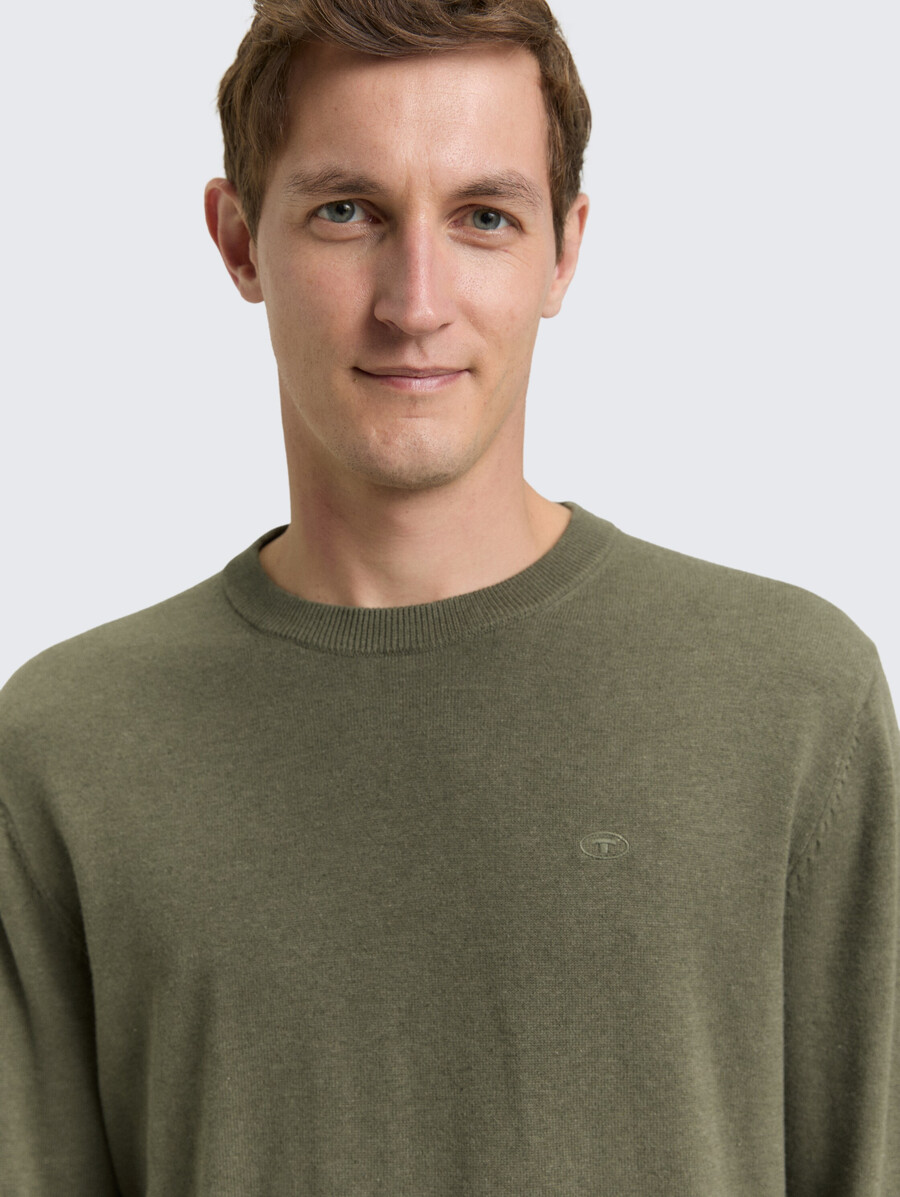maglione base lavorato a maglia in cotone