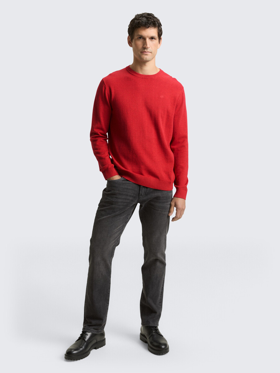 maglione base lavorato a maglia in cotone