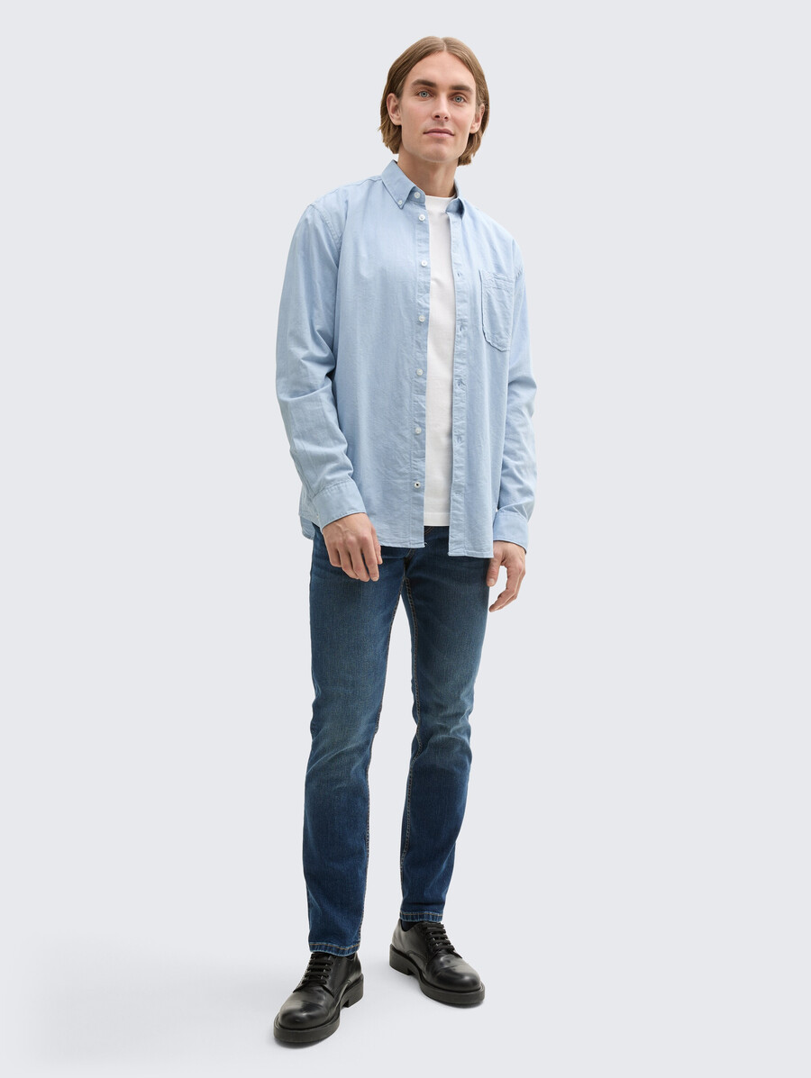 camicia vestibilità regolare con taschino sul petto