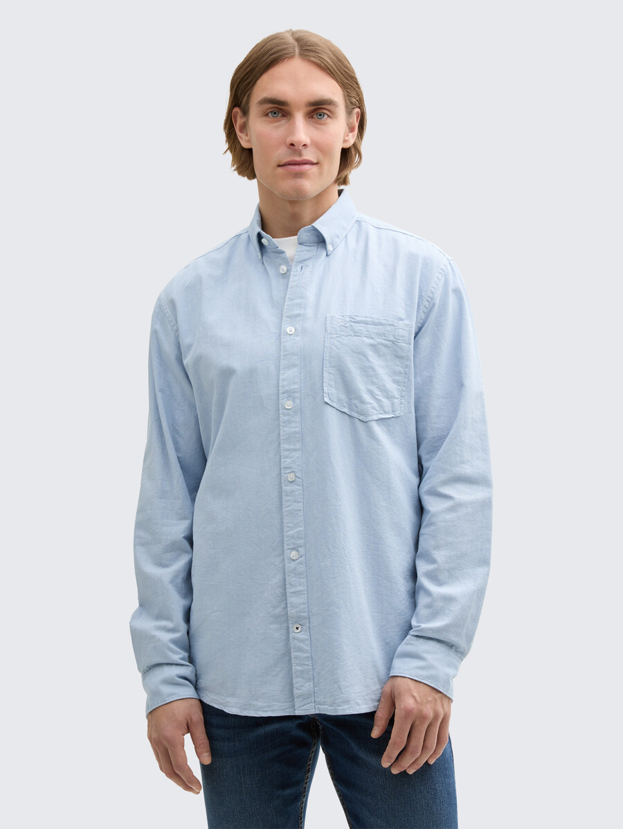 camicia vestibilità regolare con taschino sul petto