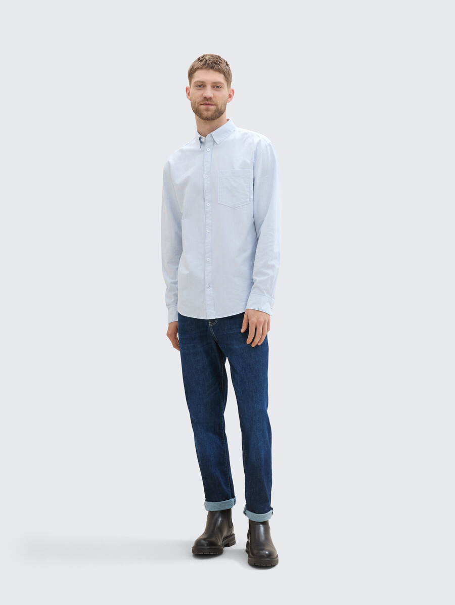 camicia vestibilità regolare con taschino sul petto