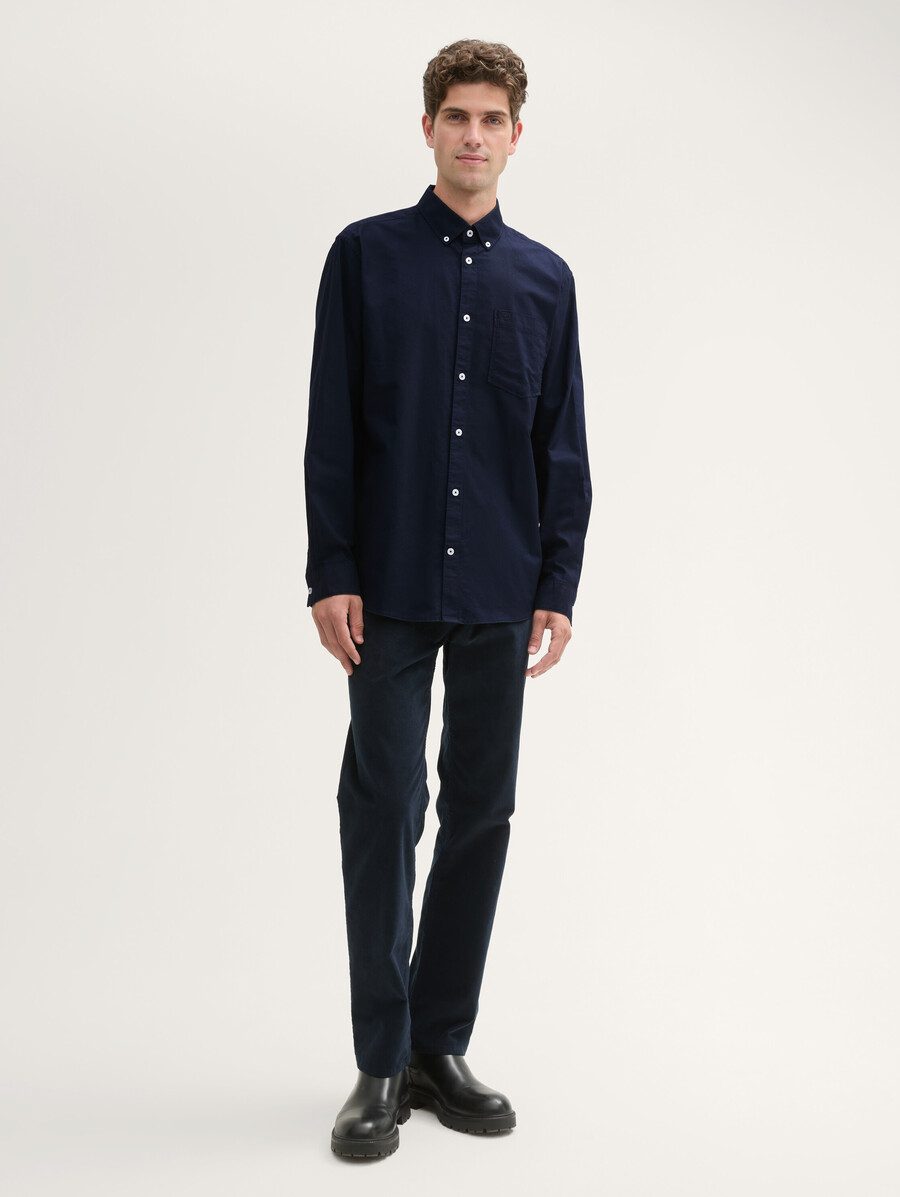 camicia vestibilità regolare con taschino sul petto